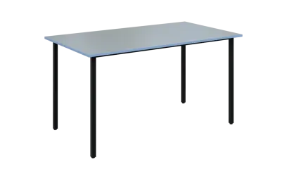 JSB 140N Jídelní stůl 1394 x 800 mm, deska šedá s hranou blankyt / podnož černá